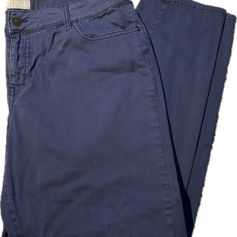 Falls Creek Navy Straight Leg Relax Fit Pants